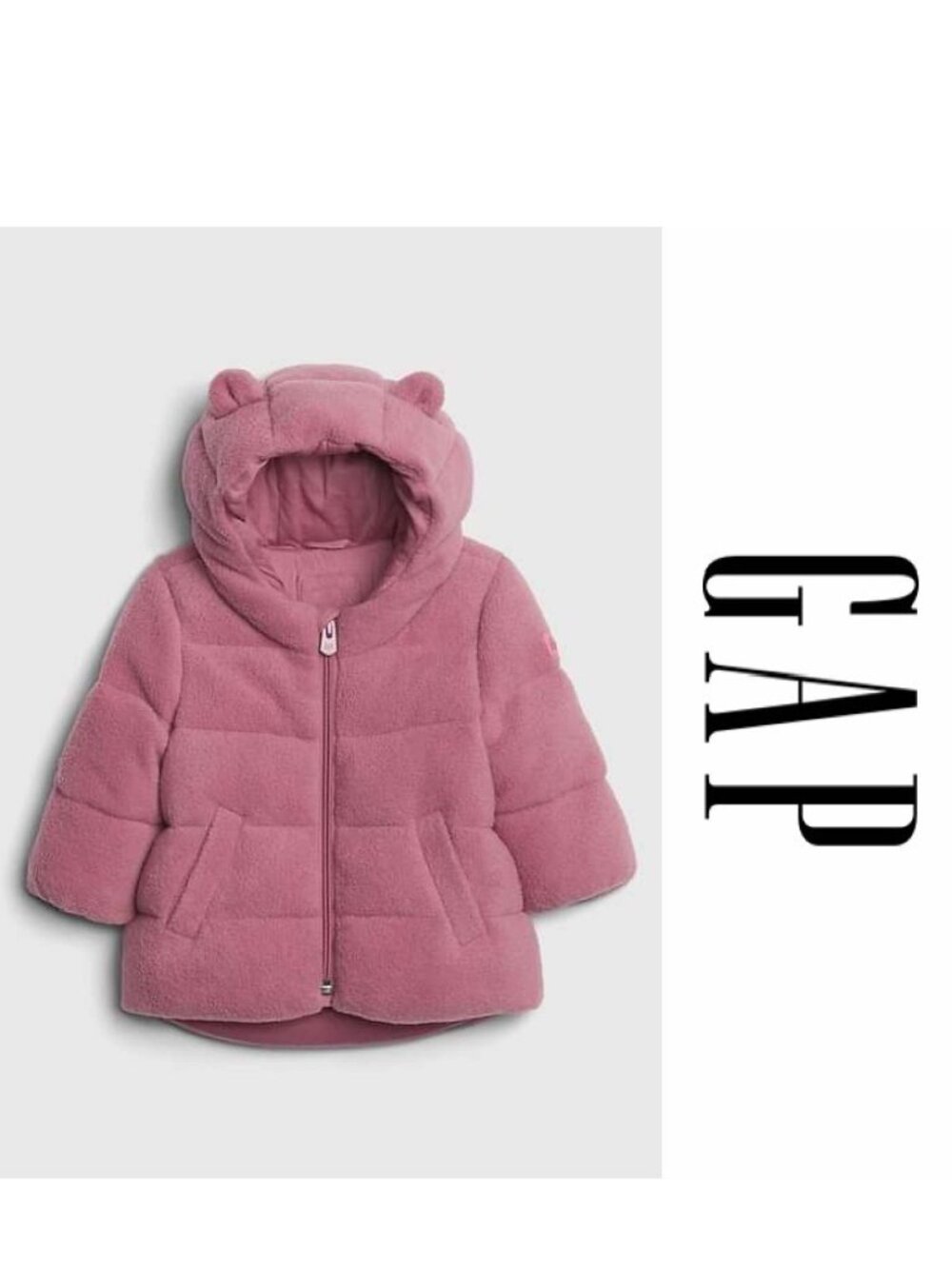 Baby Gap | "Heather Rose" Baby Fleece Puffer Jacket | Size 0-6 Months